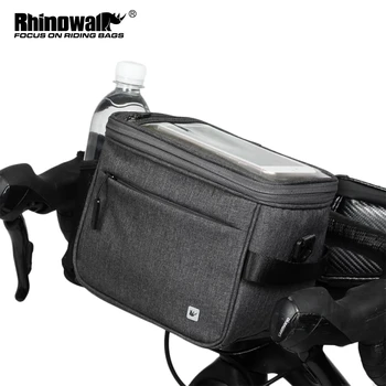 Rhinowalk Moto Bolsa de Guidão Isolamento Multifunções Dianteira da Bicicleta Tubo Saco com Tela de Toque Alça de Ombro Raincover