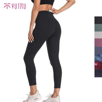 VUTRU Mulheres Leggings de Cintura Alta sem costura Push-Up Sport Fitness Executando Calças de Yoga Energia Elástica Calças de Ginástica Menina de meia-Calça