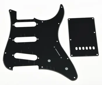 KAISH Preto 3 Dobras de Guitarra SSS Pickguard w/ Placa Traseira Parafusos para a Yamaha PACIFICA