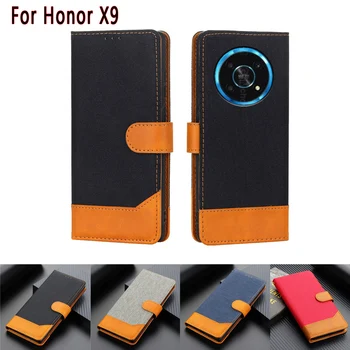 HonorX9 Caso Protetor Para Honra X9 5G 4G Capa de Cartão Magnético Flip Carteira de Couro do Livro de Telefone Para Honrar X 9 Caso Saco Ise Funda