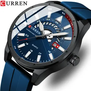Alto Luxo CURREN de Relógios Para Homens Moda Esporte Relógio de Pulso de Quartzo Macho Militar Impermeável Relógio