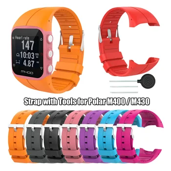 1Pc Pulseira de Silicone Relógio de Substituição Band Sports Bracelete Pulseiras para Polar M400 M430 GPS Smart Watch Acessórios Dropship