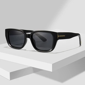 2020 Alta Qualidade de Tom de óculos de sol feminino retângulo transparente frame marca do designer de óculos de sol retro unissex quadrado marrom UV400