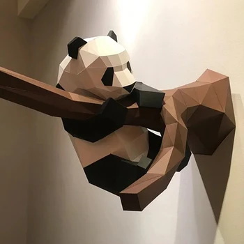 2021 NOVO Panda papel 3D DIY material manual criativo Festa Masquerade mostrar adereços linda maré Decorativos, Brinquedos Para as Crianças presentes