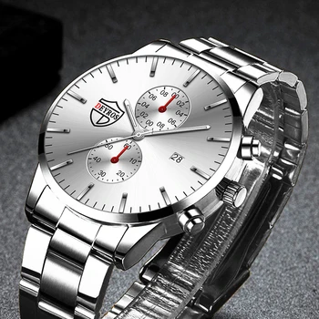 2022 Moda Mens Relógios de Luxo Homens de Aço Inoxidável de Quartzo relógio de Pulso de Homem Casual de Couro Relógio Luminoso do Relógio relógio masculino