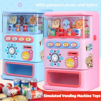 Crianças Simulado Máquina de Venda directa de Quebra-cabeça Bebidas Brinquedo Fingir Conjunto para crianças, Crianças Presente de Natal de Aprendizagem, Brinquedo Educativo