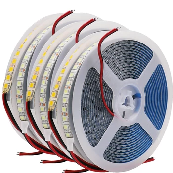 5M CONDUZIU a Luz de Tira 12V SMD5054 120Leds/m Flexível LED Fita Fita Impermeável Faixa de diodo de Fita Quente Natural Branco Gelo, Azul, Vermelho