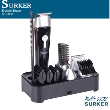 surker elétrica aparador de pêlos SK-0068 5 EM 1 cabelo elétrico, clipper aparador de barba nariz aparador barbeador elétrico de barbear recarregável