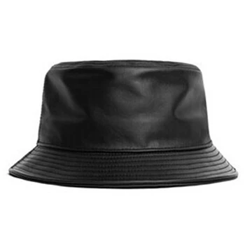 moda couro genuíno de pesca cap marca casual Chapéu de balde de fora da proteção do sol bonnie chapéu masculino acampamento borras, para as mulheres, homens