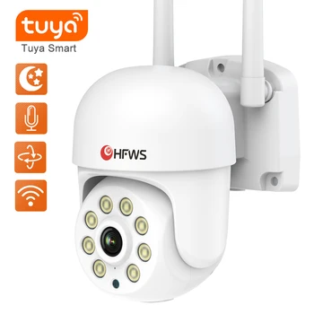 Câmeras De Vigilância Por Vídeo Com Wi-Fi Tuya Casa Inteligente De Ptz Ip Câmera Mini Para Casa Outdoor Cctv Segurança Sem Fio