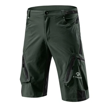 X Tigre-Homens de Shorts de Ciclismo Com 5D Almofada de Gel de Ciclismo roupas íntimas de Mountain Bike Downhill Shorts Soltos ao ar livre MTB Bicicleta Shorts