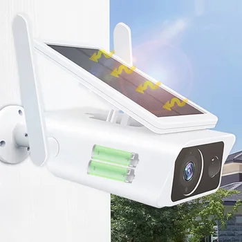3MP Wireless Solar wi-Fi Exterior da Câmera de Vigilância por Câmera de Segurança Smart Home do CCTV Monitor de Vídeo Detecção PIR Impermeável Cam