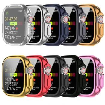 TPU Case Capa Para Apple Relógio Ultra 49mm Protetor de Smart Watch Quadro de Borda Shell de Peças