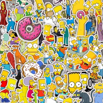 10/30/50PCS Família Simpson Cartoon Anime de Comédia Adesivos DIY Guitarra Laptop Bagagem de Skate, Graffiti Decalques de Diversão para a Criança Brinquedos