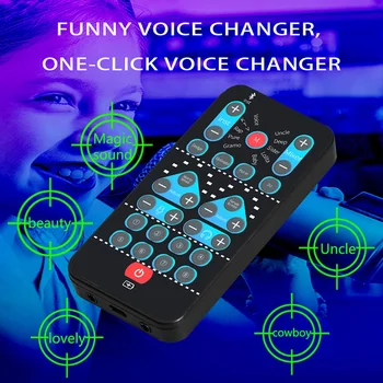 Voice Changer Mini Portátil de 10 de Mudança de Voz Modulador com Ajustável de Voz Funções de Telefone, Computador com Placa de Som do Mic Ferramenta