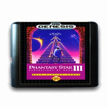 Phantasy Star 3 para o 16 bits da Sega MD Card Game para Mega Drive Gênesis da Consola de jogos de Vídeo PAL EUA JAP