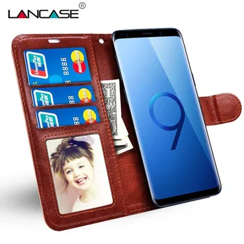 LANCASE Carteira Case para Samsung S21/S9 MAIS caso para Observação 20/9 carteira case para Samsung A12 A53 5G caso de Couro com design de stand
