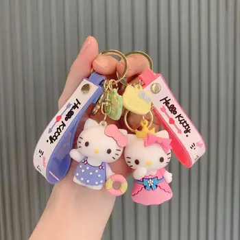 Kawaii Sanrio Hello Kitty Chaveiro Bonito KT Gato chaveiro MINI Boneca Pingente de Mochila de Ornamentos de Jóias de Presentes de natal para Amigos