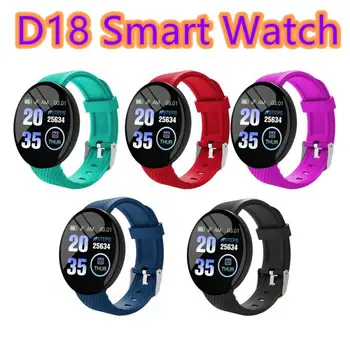 D18 Homens Inteligentes Assistir a Pressão Arterial Impermeável Smartwatch Mulheres Monitor de frequência Cardíaca de Fitness Tracker Relógio de Desporto Para o Android IOS