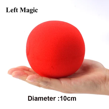 1 Pcs Grande Magia Vermelha Esponja (10cm de Diâmetro), Bola Bola Macia Excelente Elasticidade Clássica Bola de Rua Close-Up Magic Adereços G8047