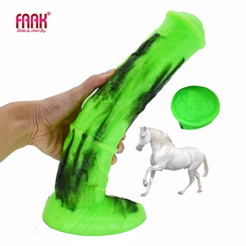 FAAK de silicone enorme longo de animais vibrador cavalo burro pênis colorido verde preto oversize brinquedos sexuais para as mulheres azul branco masturbar