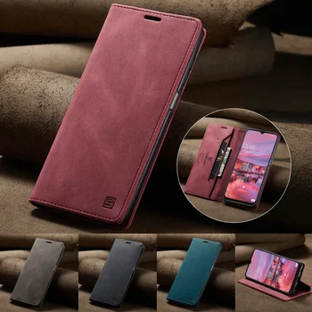 Luxo retrô fosco suave capa de couro para iPhone 14 14plus 14pro 14/11 Pro MAX caso de telefone celular para Samsung S9 S10 S20 caso