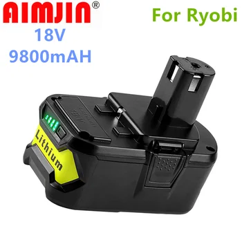 Alta Capacidade de 18V 9800mAh do Li-Íon da Bateria da Ferramenta eléctrica para Ryobi P108 RB18L40 Bateria Recarregável Ryobi UM