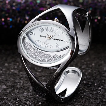 2022 Luxo Pulseira de Mulheres Relógios de Marca de Topo Ouro Prata Strass Dial Criativo de Vestido de relógio de Pulso Relógio Casual Presente para Mulheres
