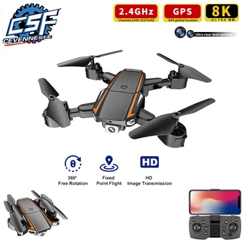 NOVO GD63 GPS MINI Drone 8K Profissão HD Câmera FPV 360° de desvio de Obstáculos Inteligente Siga o Motor sem Escova Dobrável Quadcopter Brinquedo