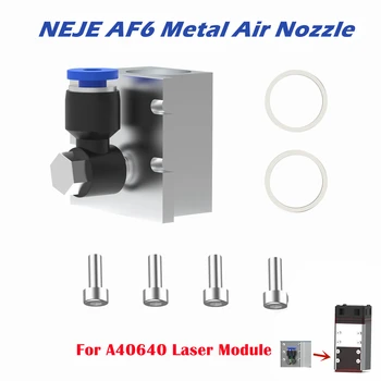 NEJE AF-6 / FA-8 / KF-8 CNC do Metal Bocal de Ar para NEJE A40640/A40630/N40630 80W/50W/30W do Módulo do Laser do de Alta Pressão Máx 1,5 Mpa