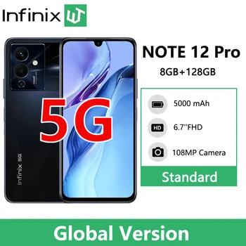Original infinix NOTA 12 PRO 5G Smartphone 8GB de 128GB 6nm Dimensity 810 Ultra Processador 6.7