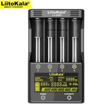 Liitokala Lii-S4 Lii-500S LCD Carregador de Bateria, o carregamento 18650 3,7 V 18350 26650 18350 NiMH bateria de lítio, inteligente 18650 carregador