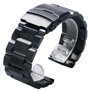 Pulseira de Metal 18mm 20mm 22mm 24mm de Aço Inoxidável Relógios de Bandas de Tiras de Bracelete Para o Homem relógio de Pulso Relógio de Horas + 2 Barras de Mola