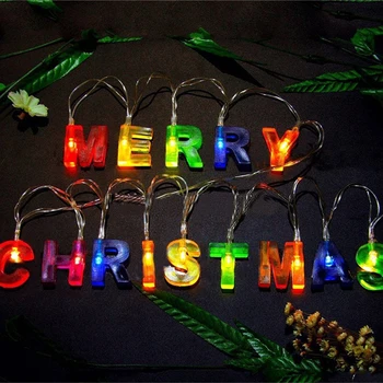 Colorido 'Feliz Aniversário' 'Feliz Natal' LED Letra da Bateria Operado Seqüência de Luzes para o Interior, de Natal, de Aniversário, Decorações