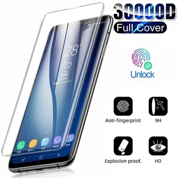 30000D UV de Vidro Temperado Para Samsung Galaxy S21 S22 Ultra Plus FE Protetor de Tela Nota 20 10 9 8 S22 S20 S8 S9 S10 Plus Vidro