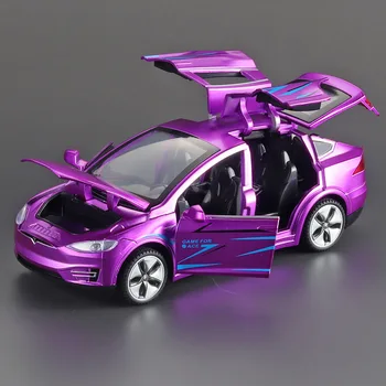 1:32 Modelo de Carro para o Tesla MODEL X Diecasts Veículos de Brinquedo Carros de Brinquedo de Criança Brinquedos para as Crianças Presentes Brinquedo de Menino