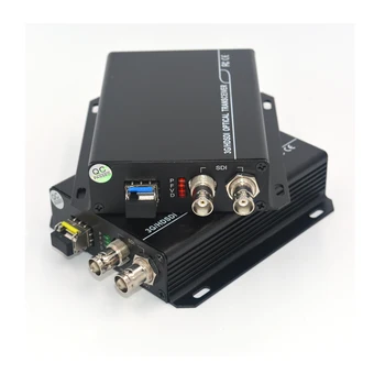 3G HD-SDI de Vídeo/Áudio através de Fibra óptica Conversores de Mídia Transmissor Receptor de fibra única, até 10Km SFP LC para a transmissão do HD