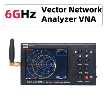 Portátil VNA SWR 6GHZ Analisador de Rede Vetorial Refletômetro GS-320 23-6200MHz NanoVNA tipo de tela de Toque NANOVNA V2