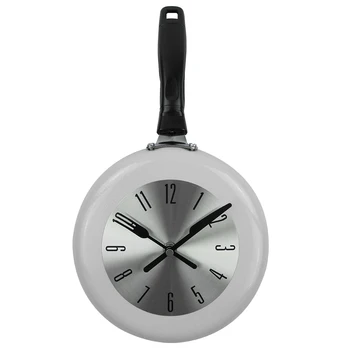 Criação De Moda De 8 Polegadas De Metal Voando Pan Relógio De Parede Da Cozinha Cozinhar Relógio De Parede