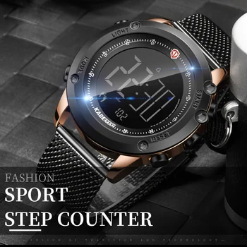 KADEMAN Superior Marca de Moda Casual Relógio masculino Analógico-Digital de Desporto Cronógrafo 30M Impermeável Homens relógio de Pulso Relógio Masculino