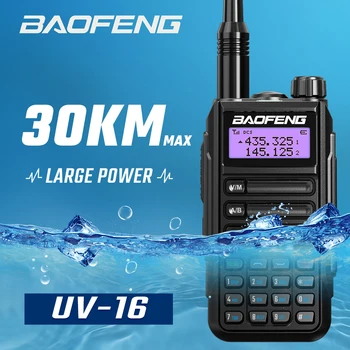 BAOFENG UV16 10W Poderoso Walkie Talkie UHF/VHF Banda Dupla UV-16 Com o Tipo-C Cabo de Atualização De UV-5R 30KM de Presunto, Dois Rádios de comunicação 2022