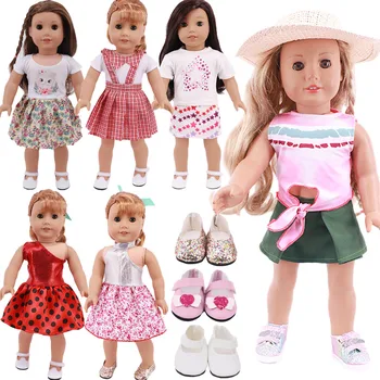 Roupas de boneca Banquete Vestido de Princesa Para a American 18Inch Meninas de Boneca de Geração de Acessórios 43Cm Bebê Reborn Roupas,Garoto Melhor Presente