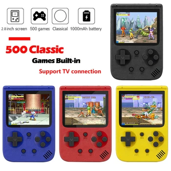 JP05 SUP de 2,8 Polegadas de Mão de Dispositivo de Jogos Retro Mini Jogos de Vídeo Portáteis Consola de jogos Construído-em 500 Jogos Clássicos Para Crianças de Presente
