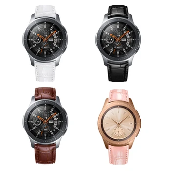 Qualidade de Faixa de Relógio de Couro, Alça para Samsung Galaxy Watch 42mm 46mm para Samsung Watch3 41mm 45mm Substituição da banda de 20mm 22mm