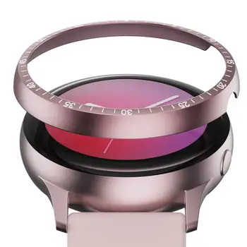 Caso relógio de Aro Capa Para Samsung Galaxy Watch Active 2 44mm 40mm Smartwatch com ligação Adesiva Anti-risco escudo Protetor