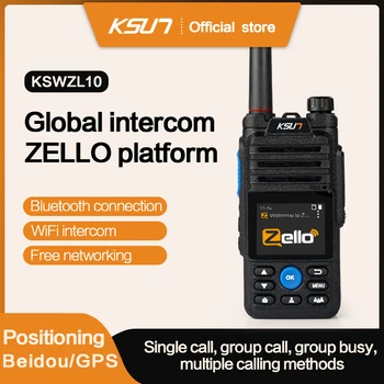 Zello Smartphone Rádio Walkie-Talkie Rede 4g Trabalho Com Cartão Sim de Longo Alcance 100 Km Woki Toki KSUN ZL10 GPS Wifi Duas Vias de Rádio