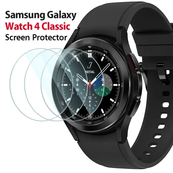 Vidro temperado Filme Protetor de Tela para Samsung Galaxy Watch 4 Clássico 42mm de 46mm,Anti-arranhões filme Smart Watch Acessórios