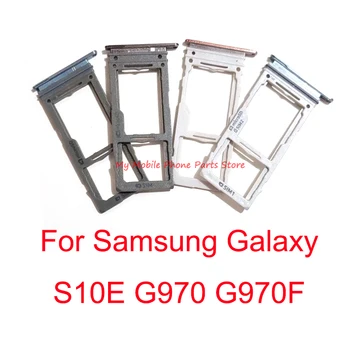 Dupla Nova Bandeja do Cartão Sim Slot Para Samsung Galaxy S10E G970 G970F S10 E Sim Chip Micro SD Suporte da Bandeja de Cartão de Leitor de Placa de