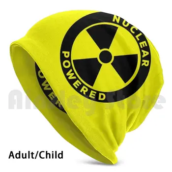 Energia Nuclear A Beanies Pulôver Cap Confortável Energia Nuclear Nuclear Nuclear Radioativo Biohazard Tema Amarelo