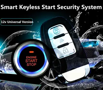 12V Universal 8Pcs de Alarme de Carro Sem Iniciar o Sistema de Segurança PKE Indução Anti-roubo de cd, Entrada Sem chave Botão de pressão Remoto do Sistema